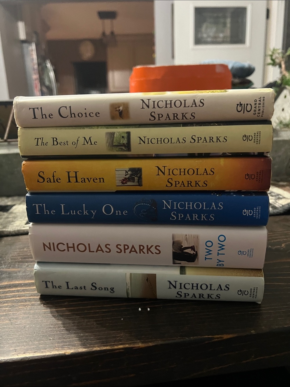 Nicholas Sparks Hardcover Book Set - Blue, Yellow, Cream, White, Orange